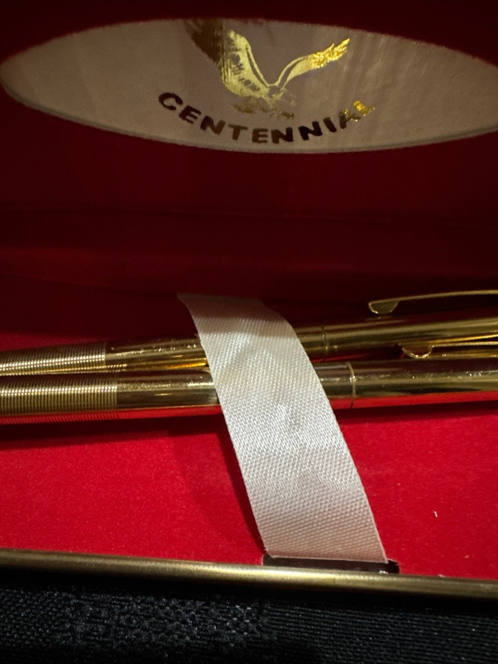 Vintage Centennial Pen and Pencil Set - Goldtone